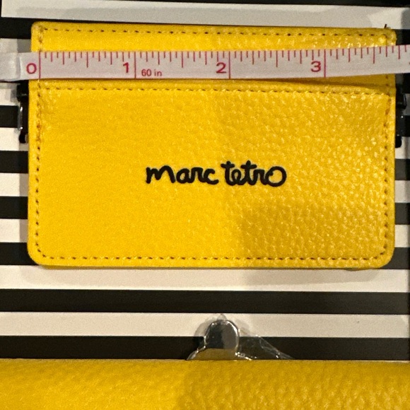 Marc Tetro 3 Piece Set Yellow Mini Backpack Wallet Cardholder With Gift Box - Picture 6 of 9